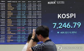 코스피, 전 거래일 대비 -0.85% 내린 7412.03 출발
