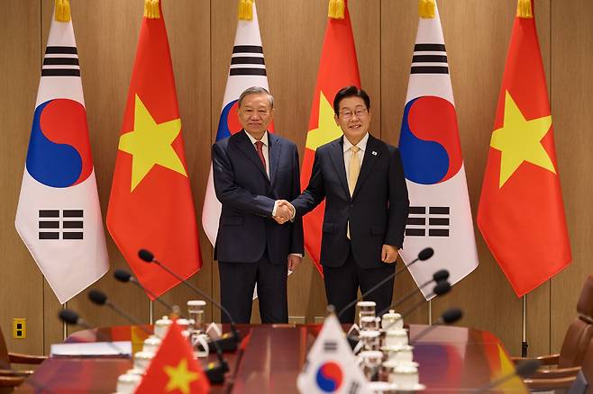 李대통령, 베트남 정상과 만찬 